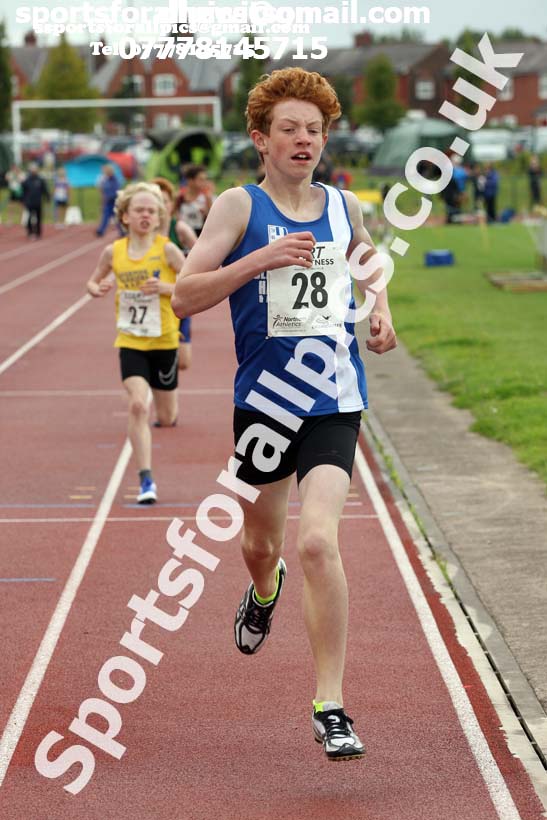 Boys under-13s 800 metres, Northern Under-17s/U-15s and U13s Champs, Leigh Sports Village, Leigh. Photo: David T. Hewitson/Sports for All Pics